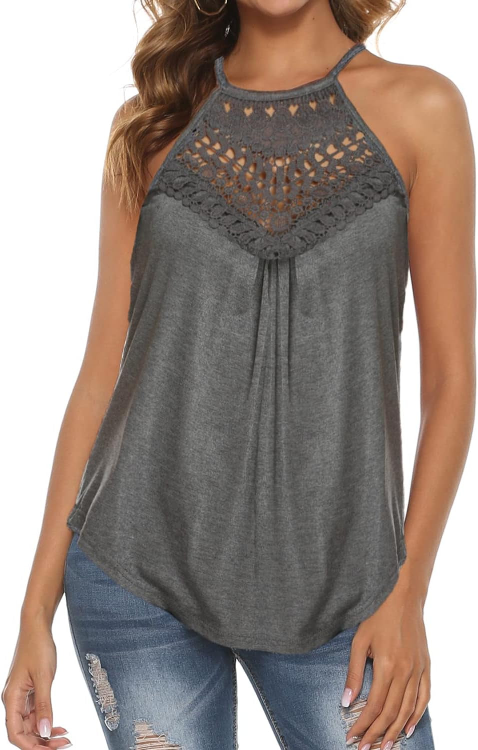 Sleeveless Lace Crochet